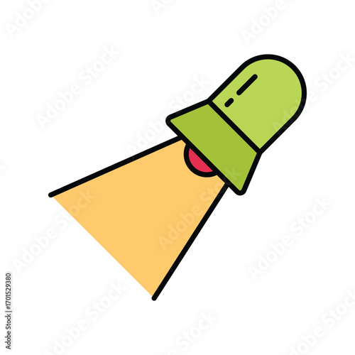Spotlight icon with white background vector stock illustration