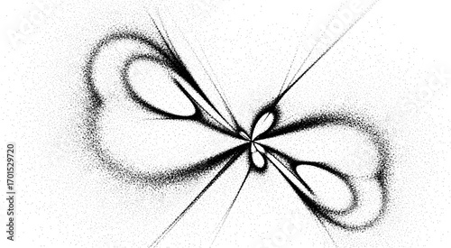 Digital stipple art with abstract, spray-like grain. Vectorized monochrome texture over white background.