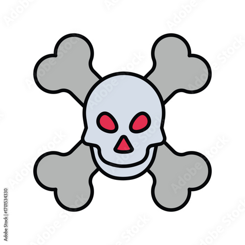 Lethal icon with white background vector stock illustration