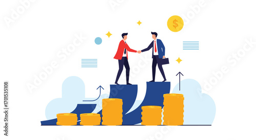 Successful business partnership agreement leads to financial growth and investment opportunities