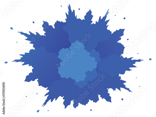 Vector art of blue paint splash for creative visual effect