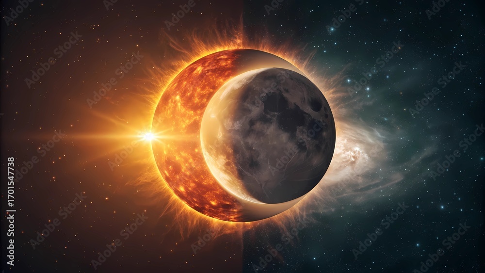 Fototapeta premium A planet and star
