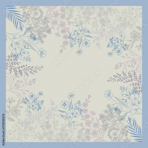 beautiful silk scarf printed pattern design