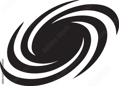 Silhouette of a black hole, perfect for space, astronomy, and cosmic science design projects.
