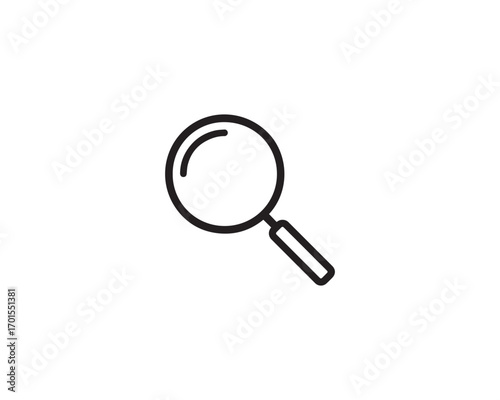 Magnifying Glass vector icon design illustration.