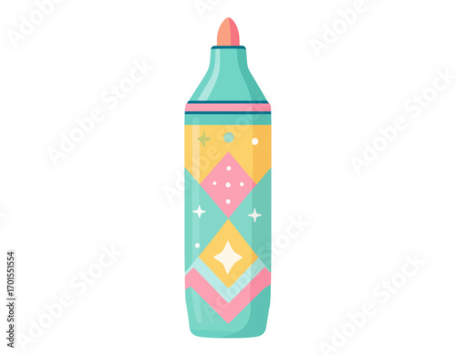 colored markers isolated on white background