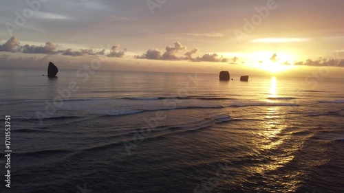 beautiful sunset on the beach