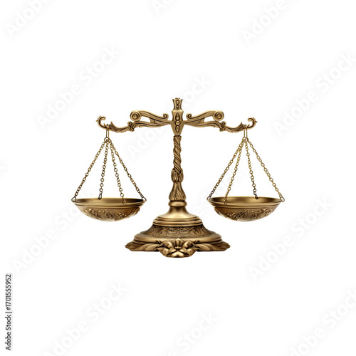  Libra scales balance symbol of justice equality law harmony and zodiac astrology sign isolated on white background