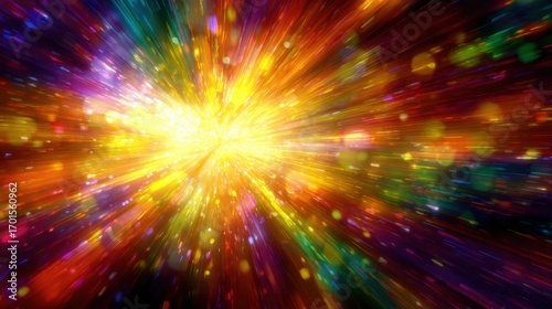 Colorful Abstract Background with Light Effects for Christmas Decor