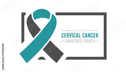 Vector illustration on the theme of Cervical Cancer awareness month observed each year during January. banner, Holiday, poster, card and background design.