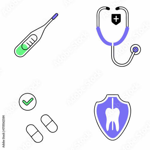 Medical icons for health and wellness services