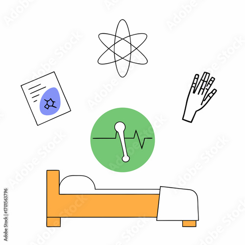 Medical science and healthcare concepts illustration
