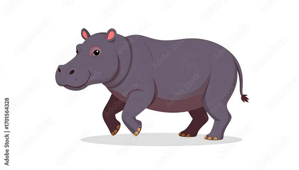 Obraz premium Cute hippo profile