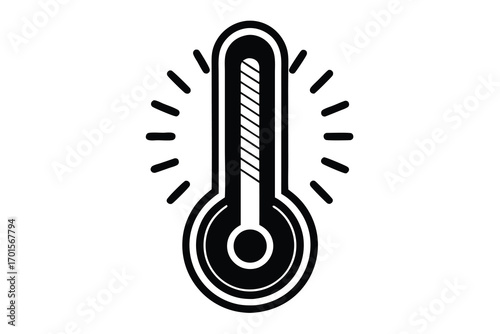 hot temperature line art icon
