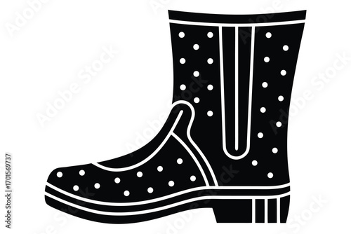 rain boots line art icon