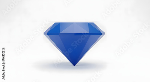 Free Download A single, perfectly cut, deep blue sapphire gemstone on a clean white background - GFXLoad