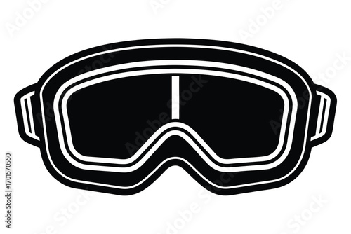 ski goggles line art icon