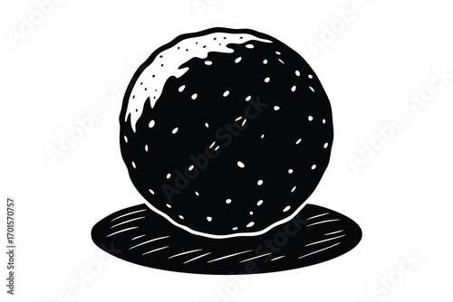 snowball line art icon