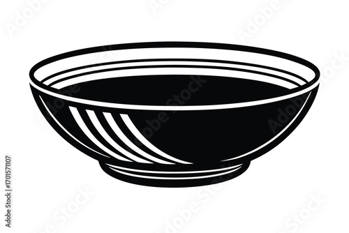 soup bowl line art icon