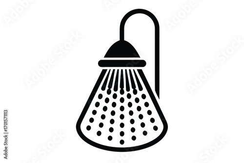 spring shower line art icon