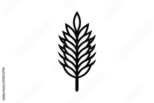 wheat line art icon