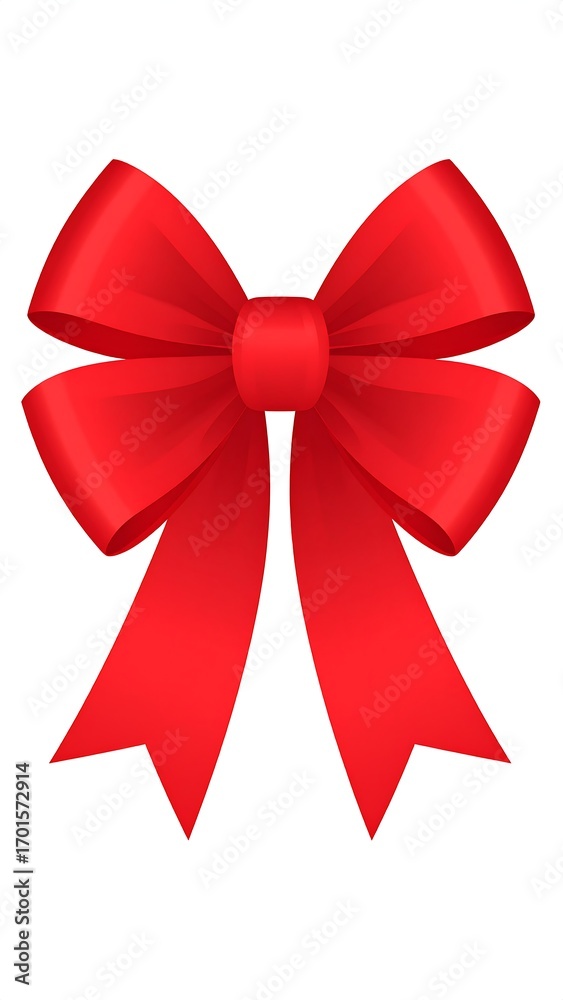 Fototapeta premium Red ribbon bow