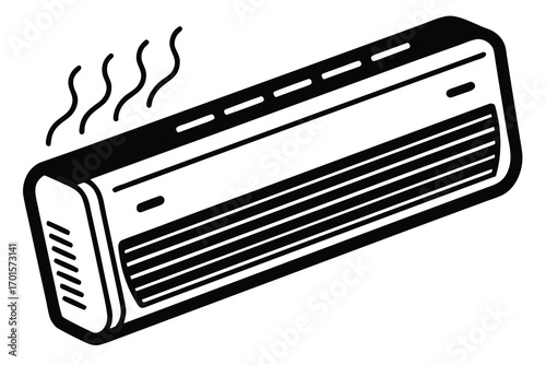 air conditioner line art icon