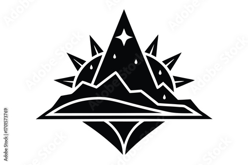 blizzard line art icon