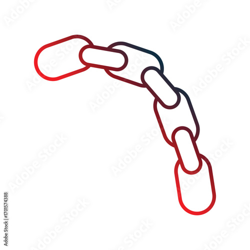 Chain icon with white background vector stock illustration
