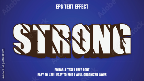 Strong  text effect on gradient background 