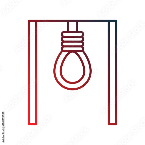 Death Penalty icon with white background vector stock illustration