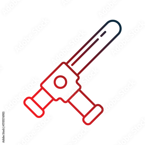 Baton icon with white background vector stock illustration