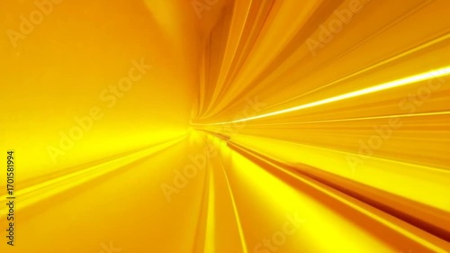 Gold yellow mirrored high speed travel tube background VJ loop