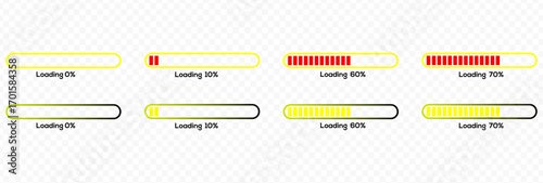 loading bar progress icon, load indicator sign, waiting symbols, vector illustration
