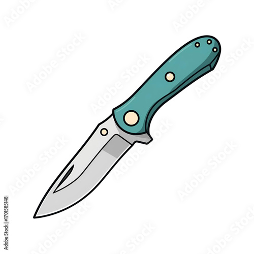 knife on white background