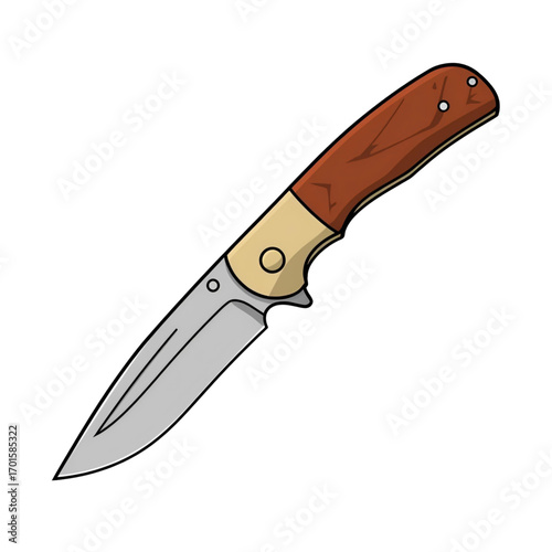 kitchen knife isolated on white