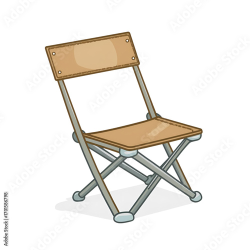 folding chair isolated on white