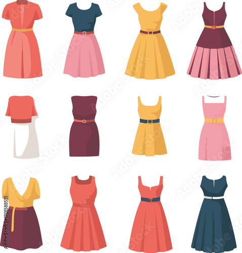 vector illustration of colorful dress