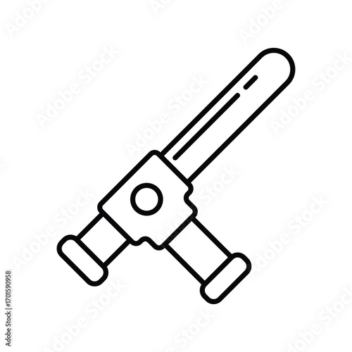 Baton icon with white background vector stock illustration