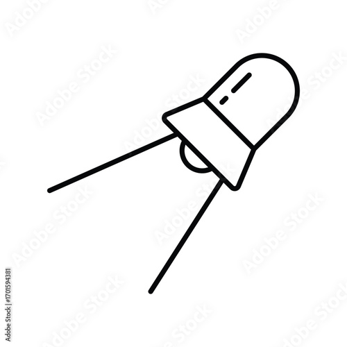 Spotlight icon with white background vector stock illustration
