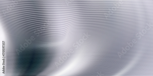 3d chrome liquid wavy texture, silver silk fabric background or smooth metal foil. Render of luxury cloth or curtain with wavy folds,