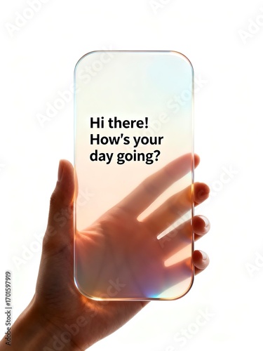 Transparent Futuristic Phone with 