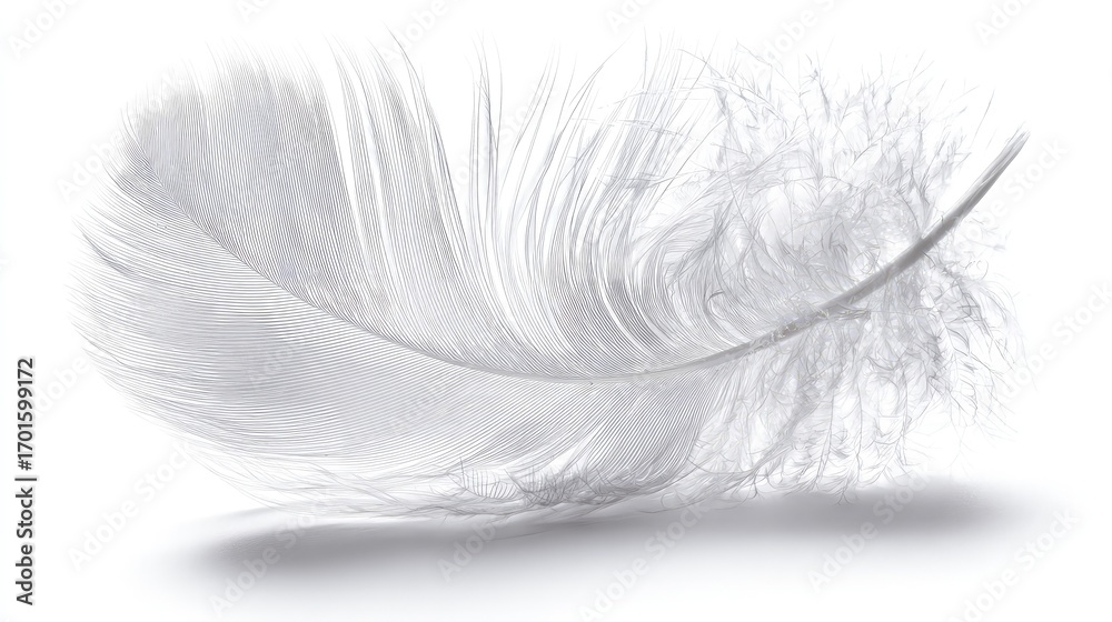 Obraz premium Delicate White Feather Design
