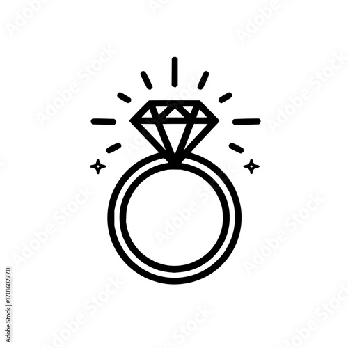 Engagement ring diamond ring wedding ring jewelry ring love ring proposal ring luxury ring sparkle ring icon