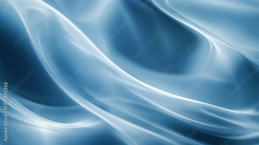 Obraz premium Soft Flowing Blue Fabric with Subtle Light and Smooth Texture