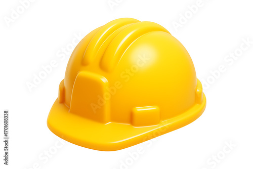 Construction Safety Helmet 3D Isolated on a Transparent Background