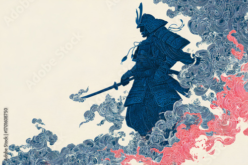 戦国時代の騎馬と武将のテクスチャー-8
