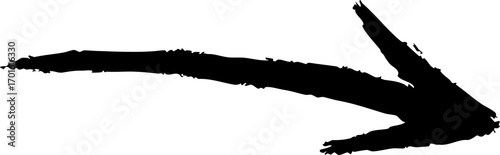 hand-drawn black marker arrow isolated PNG transparent, hand-drawn marker stroke arrows on transparent background.