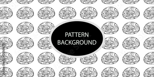 Outline popular coral reef pattern background. Coral reef or seaweeds vector underwater plant icons. Naive style leaves, algae or fronds. Hand drawn vector ink illustration. Corals and seaweed. 