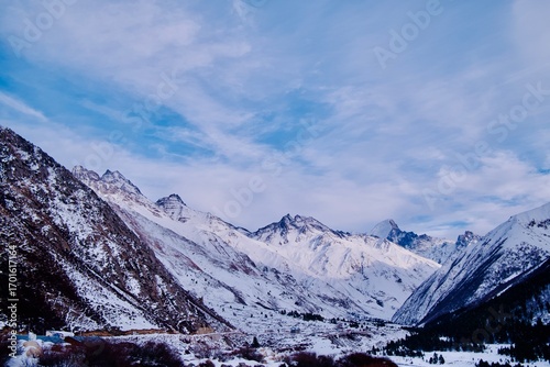 Spiti Vlley Himalayan mountains in winter